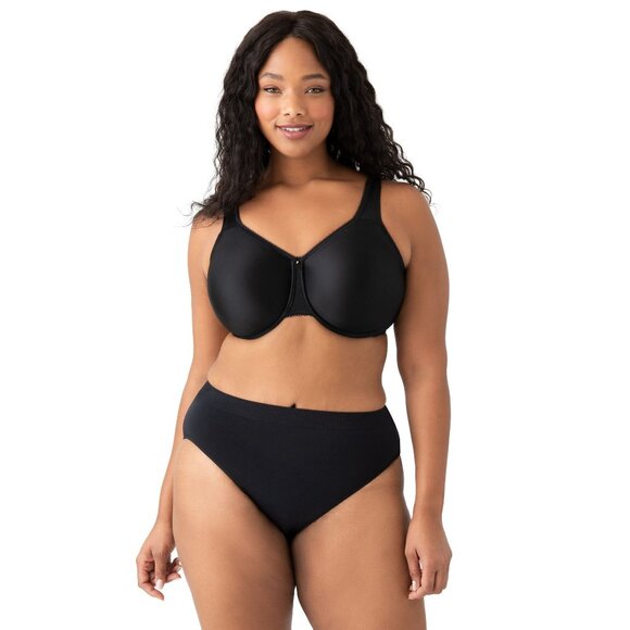 🆕WACOAL Basic Beauty Full Non-padded Seamless Underwire Bra 44DD Black #855192 - Picture 4 of 12